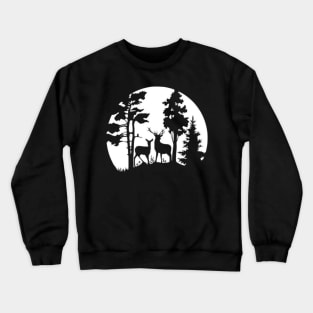 Deer under the moonlight Crewneck Sweatshirt